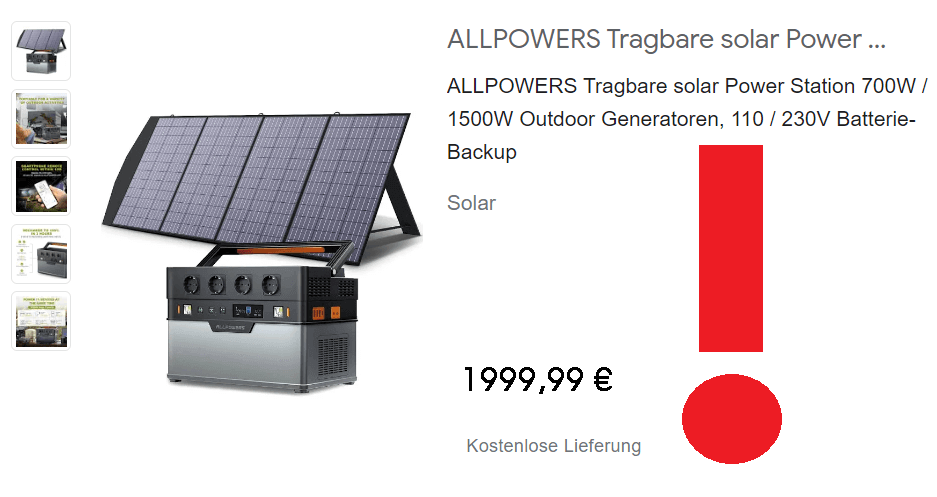 Powerstation zu teuer