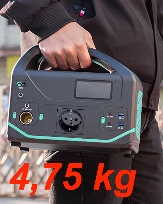 Powerstation 500 Watt / 555 Wh / 4,75 kg / Peak 1000 Watt