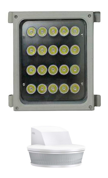 TosiFlut Kompakt 23 Fläche kaltweiss LED-Strahler + Bewegungsmelder 20+