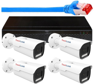 KI 4K 8MP-System mit 1 bis 4 VARIO-Blickwinkel Überwachungskameras + 16-Kanal-Rekorder