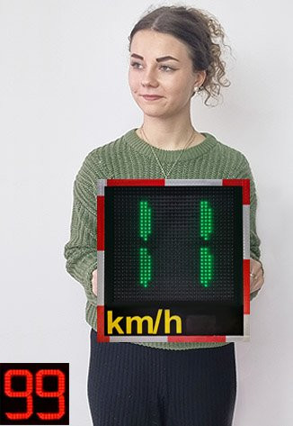 Geschwindigkeitsanzeigetafel TosiSpeed "Mini-230" 