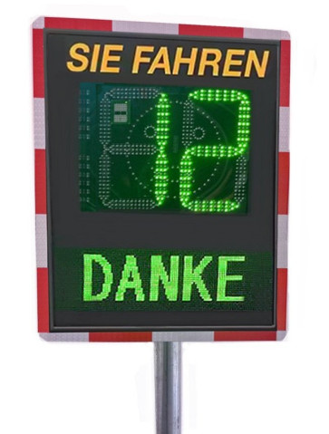 Geschwindigkeitsanzeigetafel TosiSpeed "OFFICER"