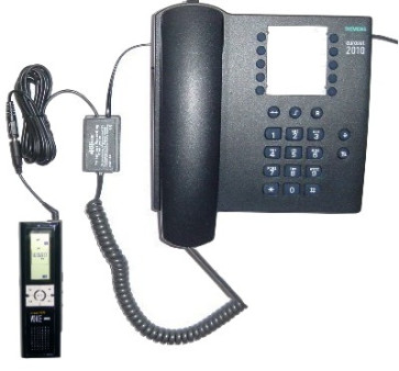 Telefonmittschnitt Set für lösbares Telefonhörerkabel (analog & ISDN)