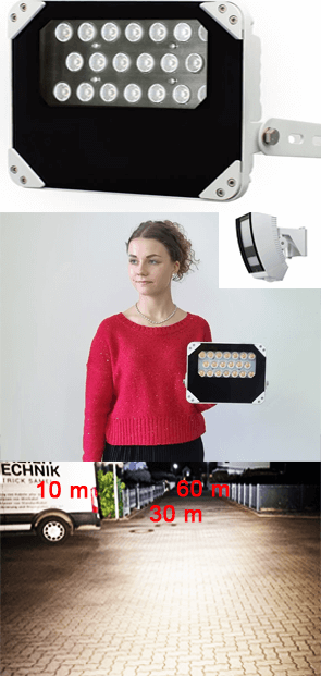 TosiFlut Kompakt 30/30 Linie warmweiss LED-Fluter+ Bewegungsmelder 50/30