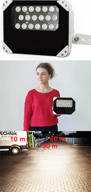 TosiFlut Kompakt 30/30 Linie warmweiss LED-Fluter