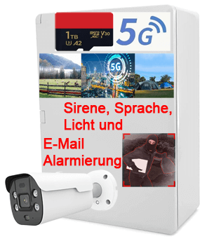5G TosiLink 4K* Speicherkamera "Alarmsound" Weisslicht + Infrarot