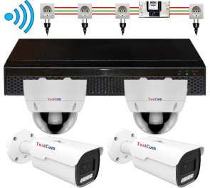 KI 4K DRAHTLOS-System mit 1 bis 4 VARIO-Blickwinkel  + 16-Kanal-Rekorder