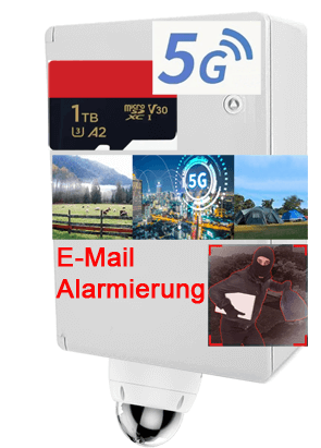 5G TosiLink 4K PoE-Dome-Speicherkamera "Vario" Infrarot