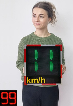 Geschwindigkeitsanzeigetafel TosiSpeed "Mini-230" 