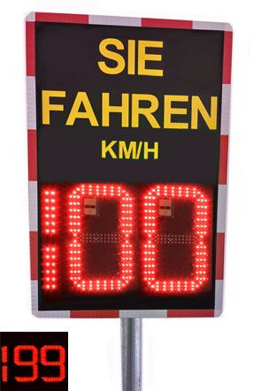 Geschwindigkeitsanzeigetafel TosiSpeed "Easy-230" 