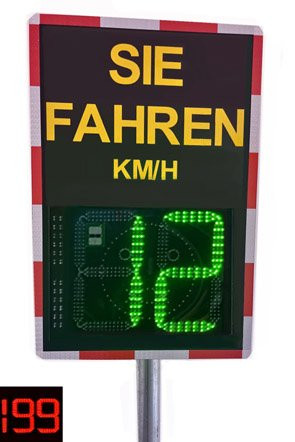 Geschwindigkeitsanzeigetafel TosiSpeed "Speedy-230" 