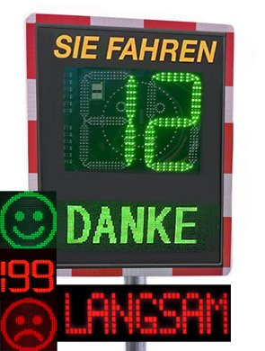 Geschwindigkeitsanzeigetafel TosiSpeed "OFFICER-230" 