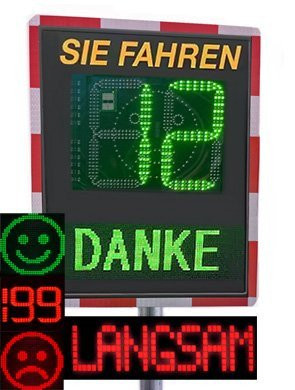 Geschwindigkeitsanzeigetafel TosiSpeed "OFFICER"